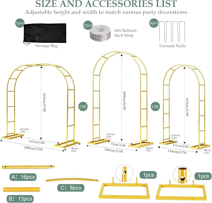 WellSign Wedding Arch 6.6FTx3.5FT Garden Trellis - Image 4