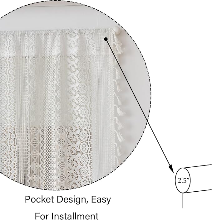 Sutuo Home White French Door Curtain - Image 5
