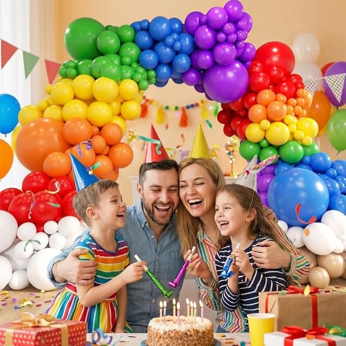 Rainbow Balloon Arch Kit, Different Sizes Party Balloon Garland Kit - Image 7