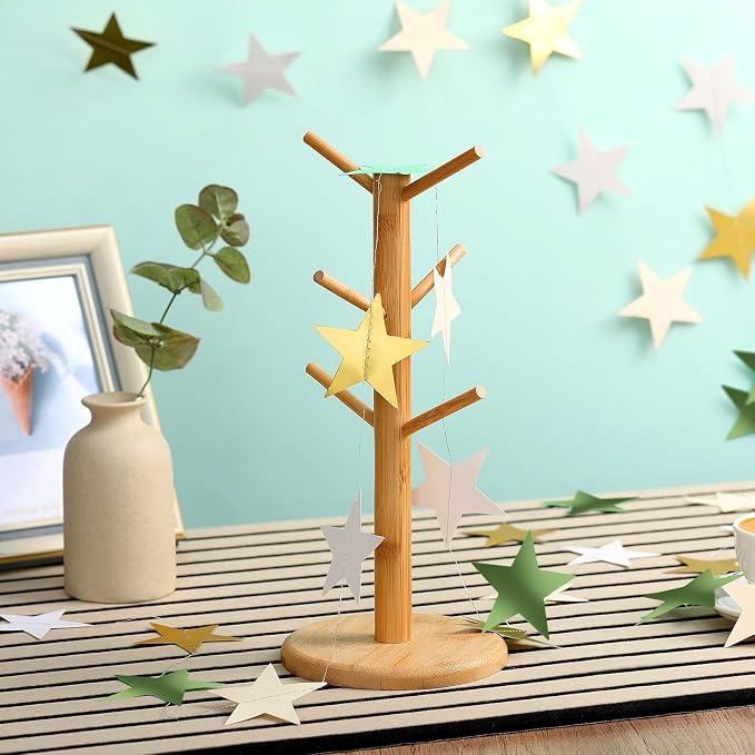 Patelai 130 ft Star Garland Banner Decor, Sage Green - Image 4