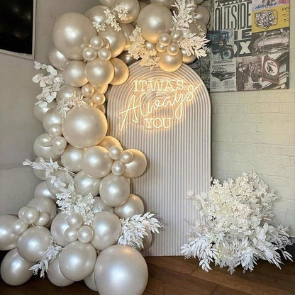 Pearl White Sand Balloons - Image 5