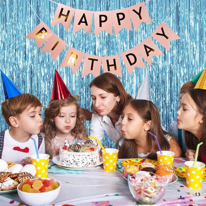 20 Pack Blue Backdrop Curtain Tinsel Streamers Ocean Themed Decor Birthday - Image 2