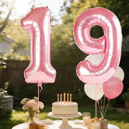 40 Inch Number 19 Balloons for 19th Birthday Party Decorations, 0-100 Jewelry - Image 3