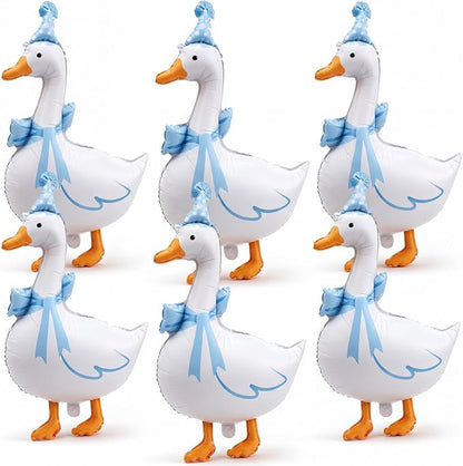 Soulchen 12 Pcs One Silly Goose Balloons Set 33" Giant White Goose Foil Balloons by Soulchen
