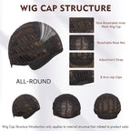 Wig with Bangs for Women | 16 Inch Layered Body Wave Synthetic Wig | Heat Resistant Yaki Fiber Natural Looking Shoulder Length Wigs | Synthetic Wig for Daily Wear - Auburn Mix Dark Brown