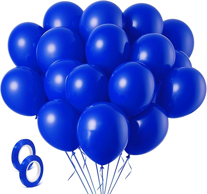 Royal Blue Balloons Blue Party Decorations 160 Pack 5 inch Round Blue Balloons by BOMSI