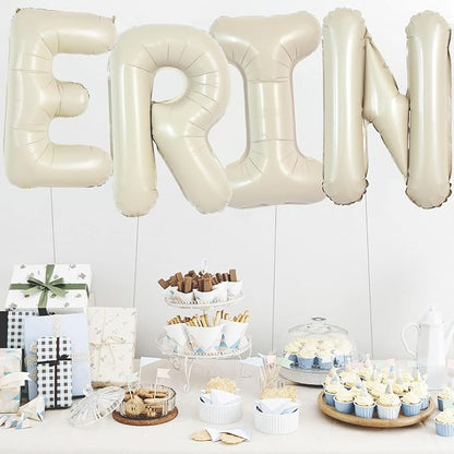 TONIFUL 40 Inch Large Cream White Letter R Balloons Giant Alphabet Letter - Image 4
