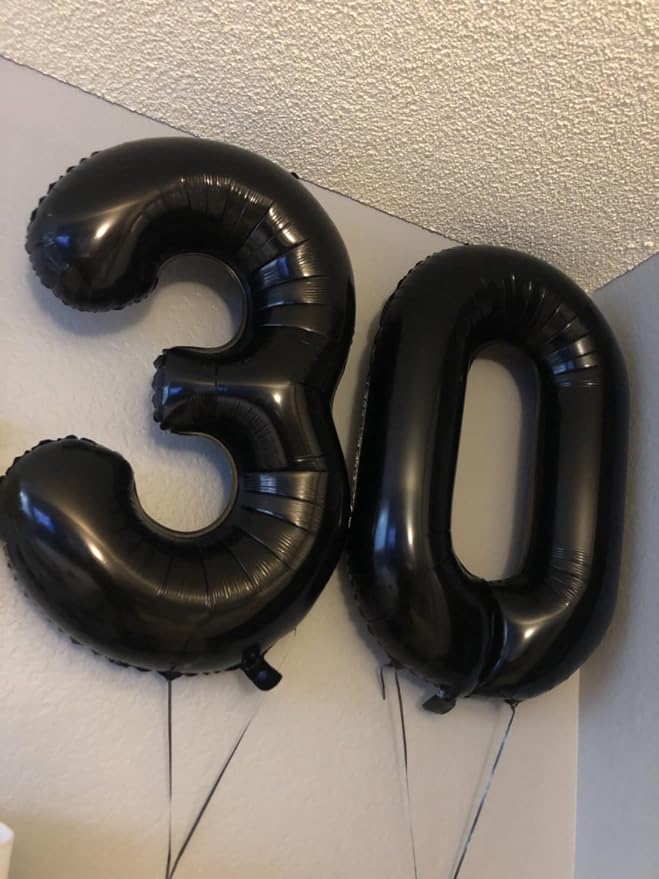 Number Balloons 40 Inch Black Number 8 - Image 6
