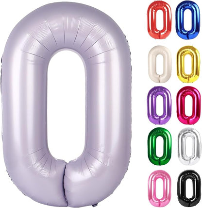 Lilac Number 0 Balloon 40 Inch by IWERP