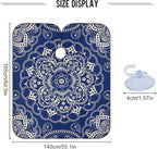 ALAZA Blue Mandala Barber Cape for Men Women, Waterproof Haircut Apron Beard Shaving Bib Hair Cutting Cloth 55 x 65 Inch