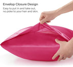 BEDELITE Satin Body Pillow Cover, Super Soft and Cooling Body Pillow Pillowcase for Hair and Skin, Breathable Silky Full Long Pillowcase Cover(20"x54", Hot Pink)