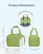 TOPDesign Travel Toiletry Bag for Women, Puffer Large Toiletry Bag, Lightweight Cosmetic Makeup Organizer with Handle for Traveling, Accessories, Essentials, Toiletries (Green)