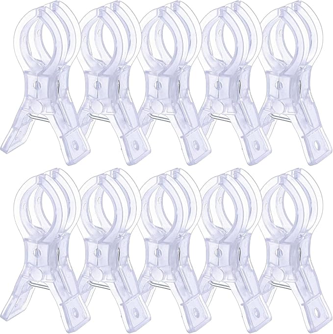 10 Pcs Large Balloon Arch Clips Transparent Clips by Yolev
