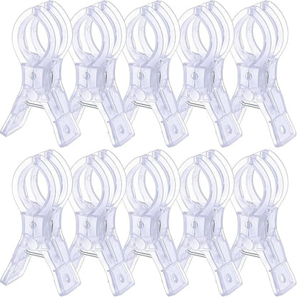 10 Pcs Large Balloon Arch Clips Transparent Clips by Yolev