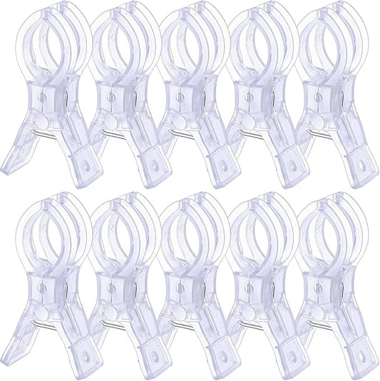 10 Pcs Large Balloon Arch Clips Transparent Clips by Yolev