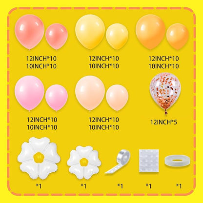 Groovy Daisy Balloon Arch Garland Kit Birthday Party Decorations | Pink Orange - Image 2