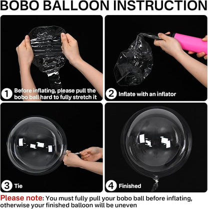 Bobo Balloons, 20Inch Large Clear Balloons - Image 3