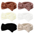 Casoty 6 Pcs Soft Coral Fleece Headbands for Makeup, Facial Care, Shower and Yoga