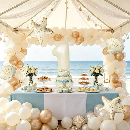 5 Pcs Starfish Seashell Balloons Set Under the Sea Party Decorations | 40 Inch - Image 6