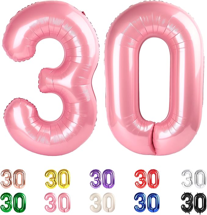 Number 30 Balloon 40Inch 30th Birthday Decorations by Mluchee