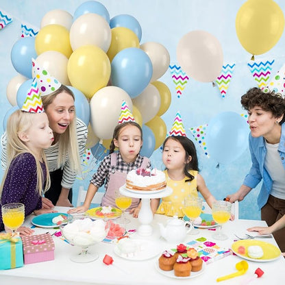 Pastel Blue Yellow Balloons - Image 3
