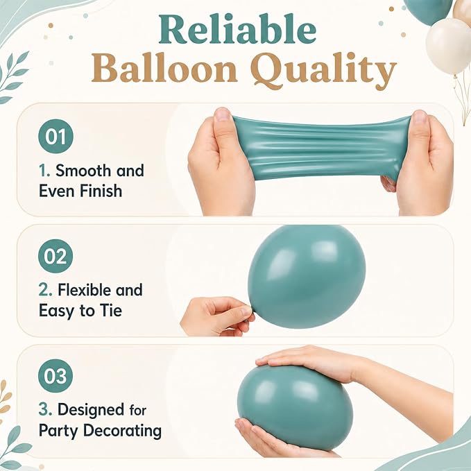 Brown Blue Teal Balloons - Image 3