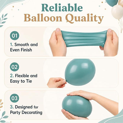 Brown Blue Teal Balloons - Image 3