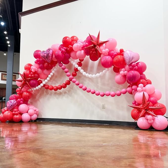 YMSZ Red and Pink Balloons Arch Kit, Valentines Balloons Arch Kit | 134pcs Pink - Image 7