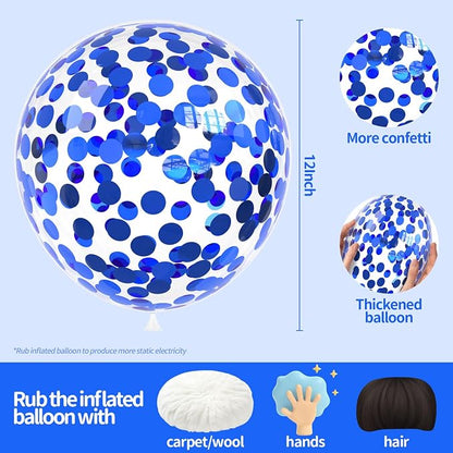 Blue Confetti Balloons - Image 2