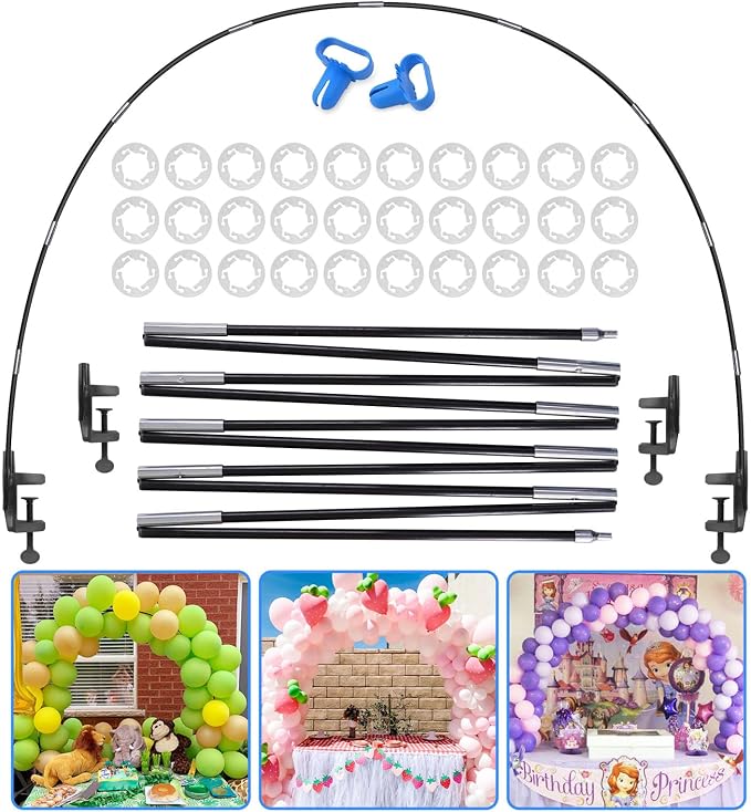 13FT Table Balloon Arch Kit Stand – Adjustable Balloon Arch Stand by Chamvis