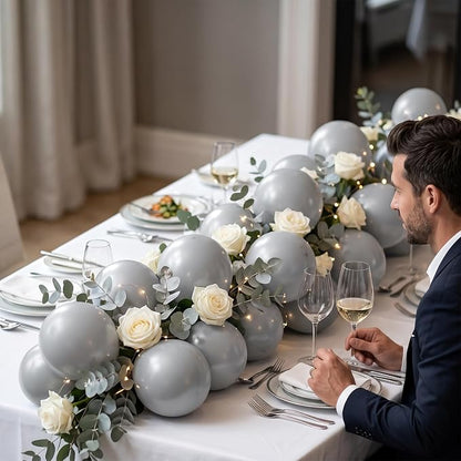 40pcs Gray Balloons 12 Inch, Helium Matte gray Latex Balloons | Balloons - Image 6
