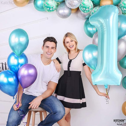 KatchOn Light Blue 1 Balloon Number 40 Inch | Light Blue One Balloon - Image 8