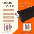 Full Shine Injection Tape ins Human Hair Extensions Injected Tape in Extensions Color 2 Brown Straight Brazilian Extension Seamless Remy Silky Skin Weft 24Inch 50Gram 20Pcs for Wedding