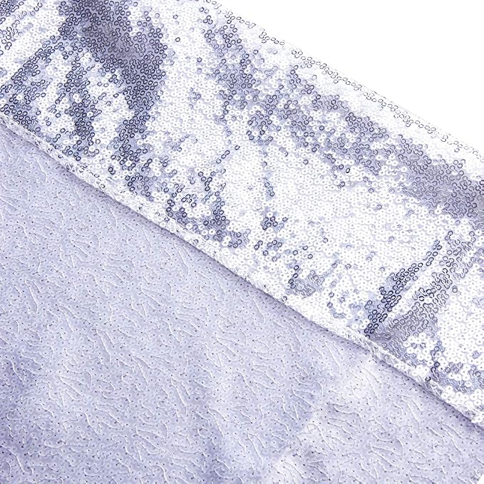 SquarePie 5x7ft Silver Sequin Backdrop, High Density Non-Transparent Glitter - Image 9