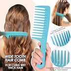 Hair Combs for Women Men, Large Wide Tooth Comb, Fine Tooth, Rat Tail Comb, Comb Set for Wet Curly Thick Thin Hair Styling Detangling (6 PCS)