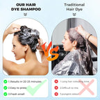 JUANCHI Dark Brown Hair Dye Shampoo 3 in1, Dark Brown Shampoo Hair Dye for Gray Coverage, Natural Hair Color for Women Men, Herbal Formula, Ammonia-free, Lasts 30 Days, 500ml (16.90 oz)
