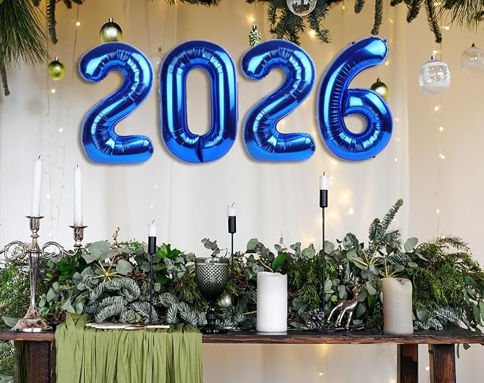 2026 Number Black Balloons 40Inch Balloon - Image 3