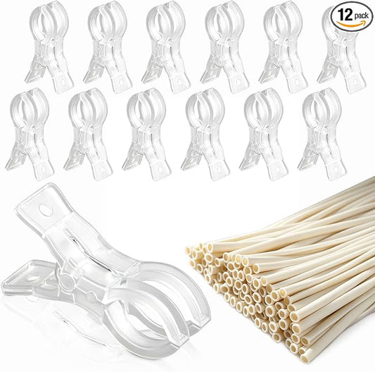 12 PCS Clear Spring Clamps by Unknown
