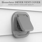 Dryer Vent Cover Outside 4 inch, Magnetic Door Design, Durable Airflow Vent with Lint Trap Screen, Thickened Material, 7 inch x 7 inch Size, Grey