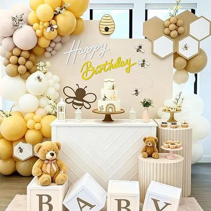 TONIFUL Happy Birthday Sign for Backdrop - Image 3