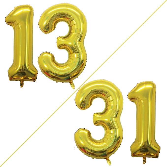 Number 13 Balloons for 13th Birthday Sweet 13 Party Decorations, 42 Inch Jumbo - Image 2