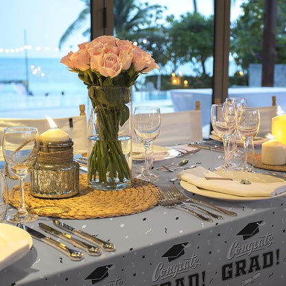 Graduation Party Decorations, Gongrats Grad Tablecover - Image 4