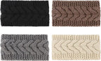 DRESHOW Knit Crochet Headband for Women Ear Warmer Soft Turban Stretch Warmer Headbands Winter Fashion Head Wrap