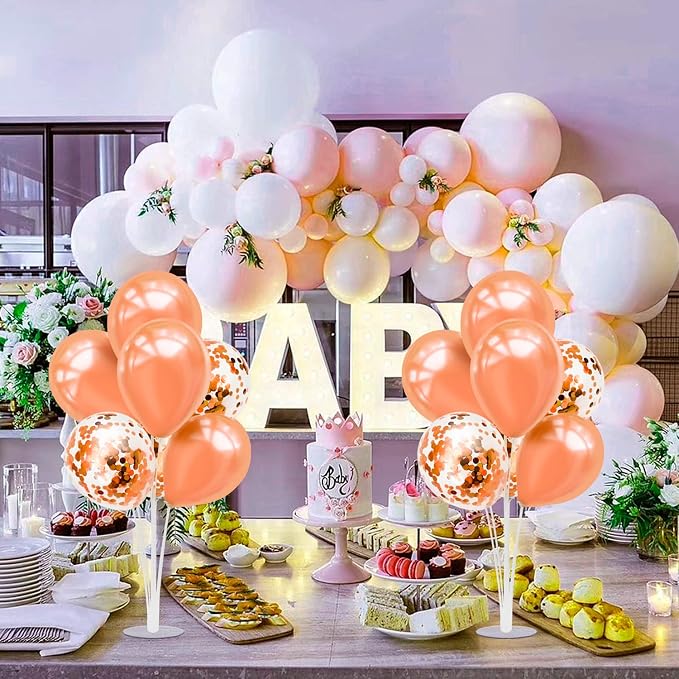 ZJDHPTY 4Set Rose Gold Balloon Stand Table Centerpieces Party Decor | Birthday - Image 7