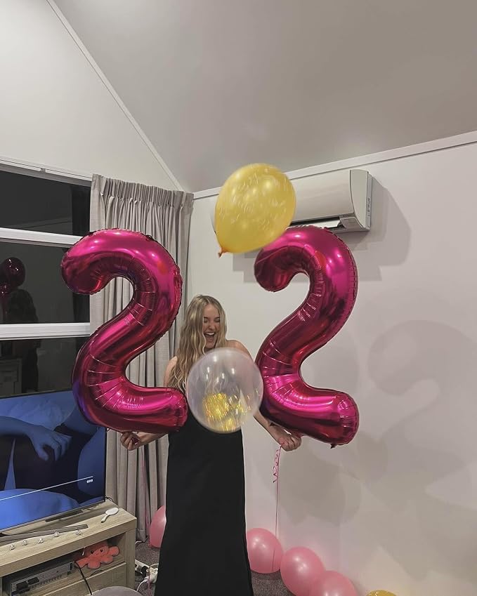 40 Inch Hot Pink Number 5 Balloon, 5th Birthday Party Decorations | 40 Inch Hot - Image 2