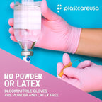 100 Nitrile Exam Gloves 3.5 Mil - Latex & Powder Free, Disposable Non-Sterile Protective Gloves By PlastCare