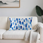 Satin Pillowcase 1 Pack-Modern Style Abstract Blue Silky Pillow Cover for Hair and Skin,King Size 20x36 Inch Soft Cooling Printed Pillow Cases with Hidden Zipper,Gifts for Women Men