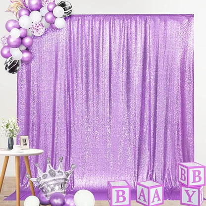 SquarePie 6x8ft Lavender Sequin Backdrop, High Density Non-Transparent Glitter - Image 8