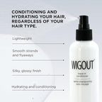 Style Factor WIGOUT Leave-In Conditioner Spray – Lightweight Hydrating & Conditioning Mist Controls Frizz, Adds Shine & Softness For Dry Damaged Hair No-Rinse Formula for All Hair Types - Amber