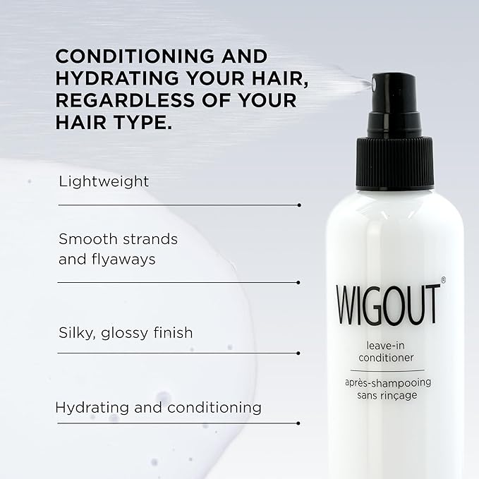 Style Factor WIGOUT Leave-In Conditioner Spray – Lightweight Hydrating & Conditioning Mist Controls Frizz, Adds Shine & Softness For Dry Damaged Hair No-Rinse Formula for All Hair Types - Emerald